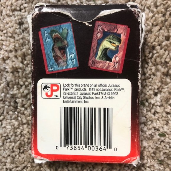 Vintage Jurassic Park - Deck of Playing Cards - Motion Picture Ephemera - Picture 4 of 4